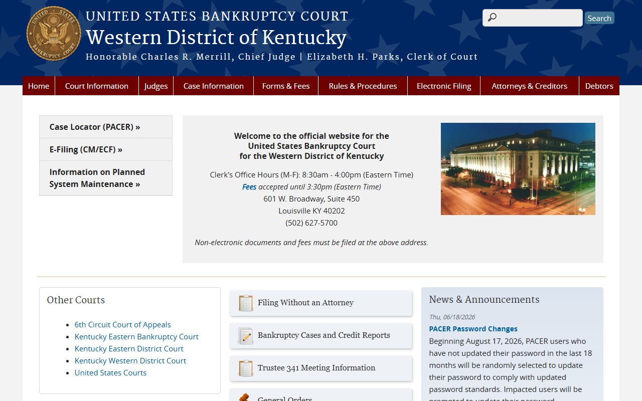 Meade County Circuit Court records bankruptcy court distinction source