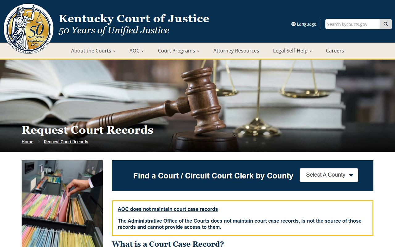 Meade County court records request instructions from KCOJ